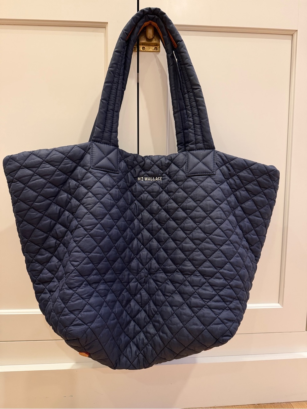 MZ Wallace Quilted Navy Medium Metro Tote